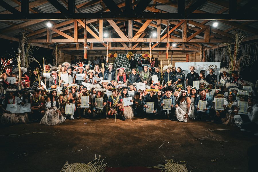 Em iniciativa inédita, Justiça de Rondônia realiza casamento comunitário indígena na Aldeia Gavião