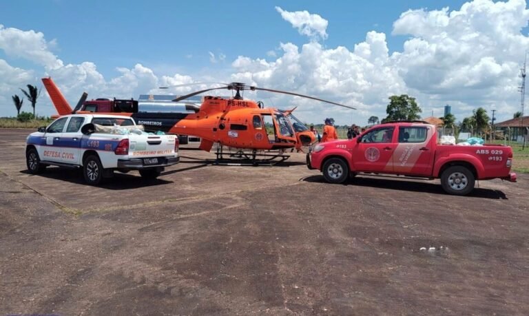 Governo reforça operações de combate a incêndios e ajuda humanitária através de aeronaves de asa rotativa