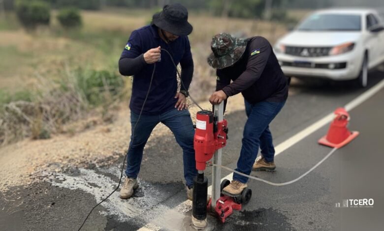 Ação inovadora do TCE avalia qualidade do asfalto em rodovia estadual de Rondônia