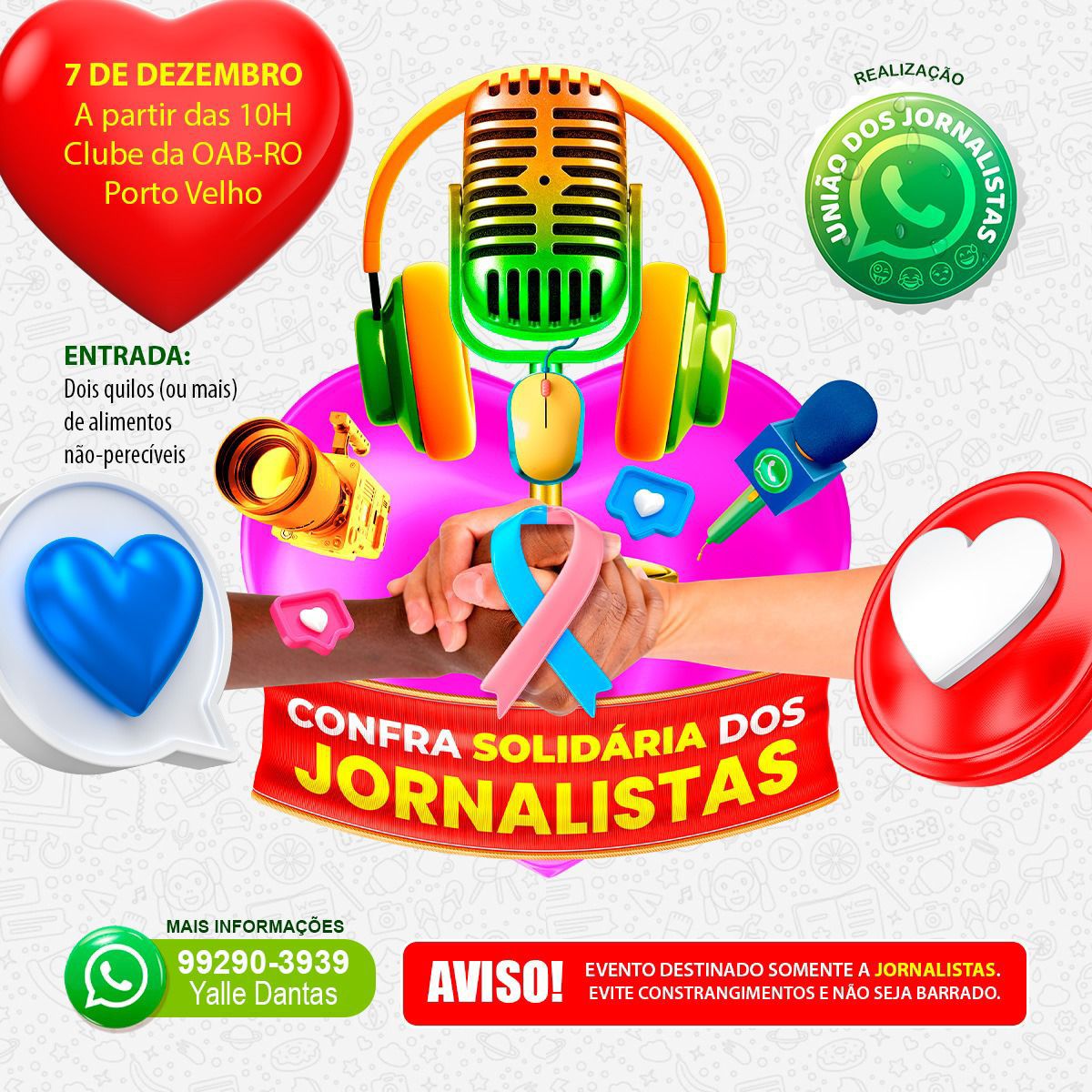 12ª Festa dos jornalistas acontece em dezembro no clube da OAB