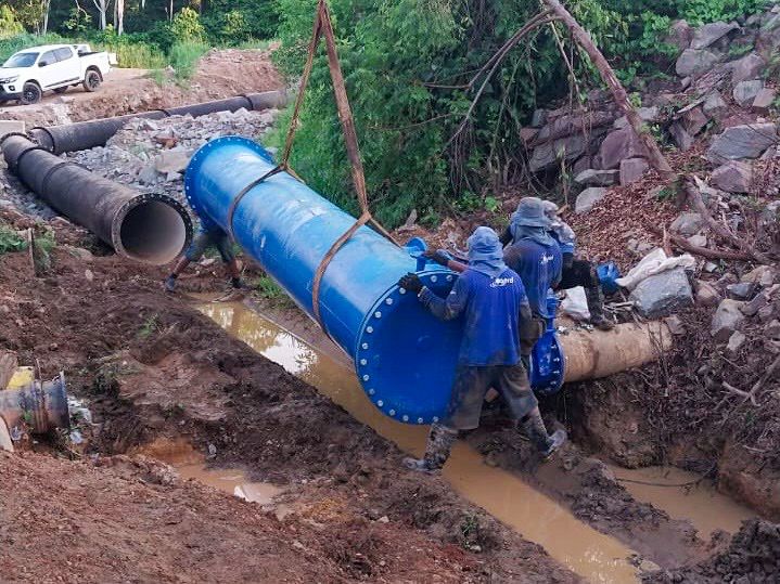 Fornecimento de água em Porto Velho é reforçado com nova adutora ligada ao reservatório da Estação de Tratamento de Água II