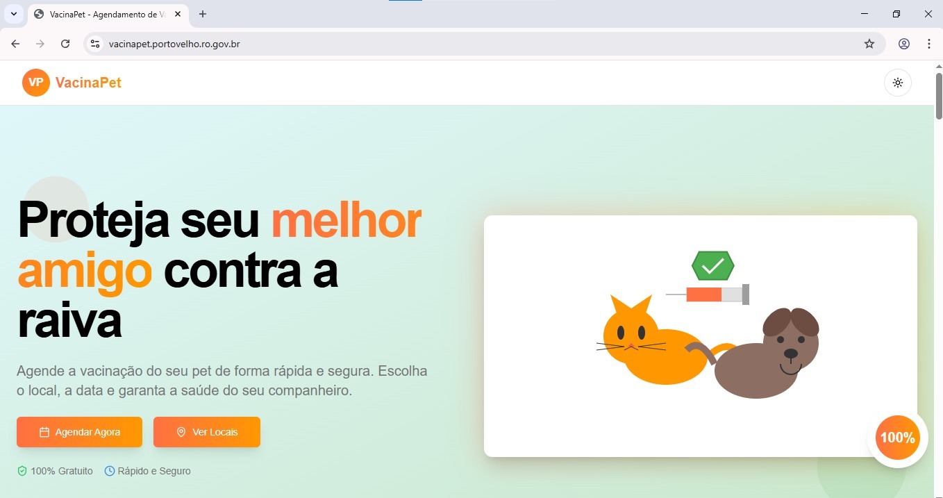Porto Velho facilita agendamento de vacinação através do sistema Vacinação Pet