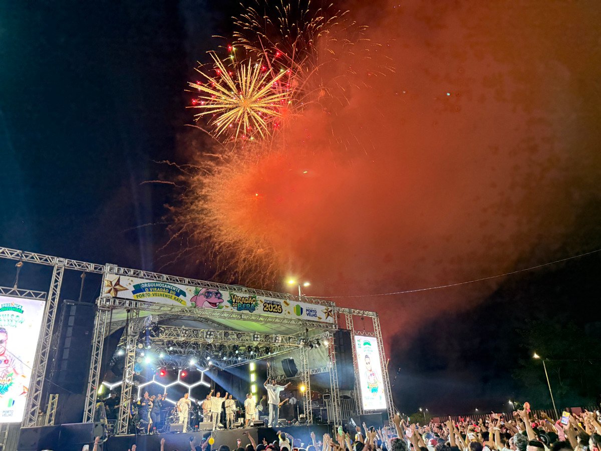 Réveillon em Porto Velho teve fogos de baixo impacto e muita diversão